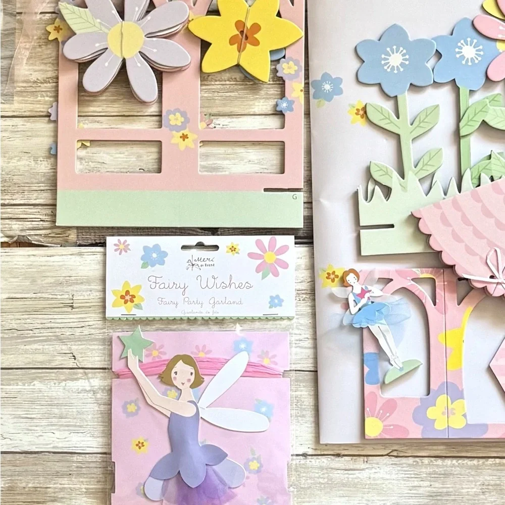 Meri Meri Fairy Wishes Party Decor Centerpiece & Garland New Unused Rare Decor